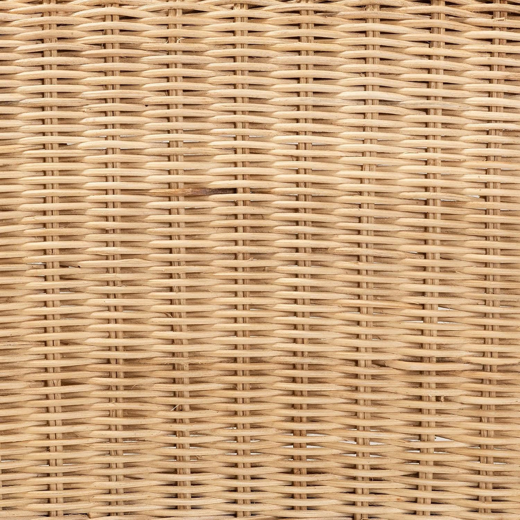 Putri Modern Bohemian Natural Rattan Accent Chair with Swirling Rattan Decors