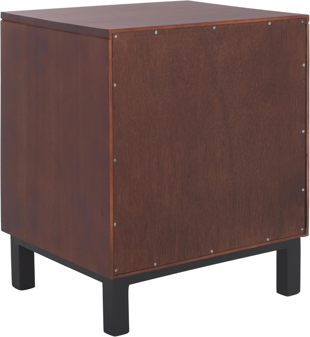 SAFAVIEH Home Collection - Erica 2-Drawer Nightstand Table, Natural Wood & Rattan Cane Bedside Storage (NST4006D)