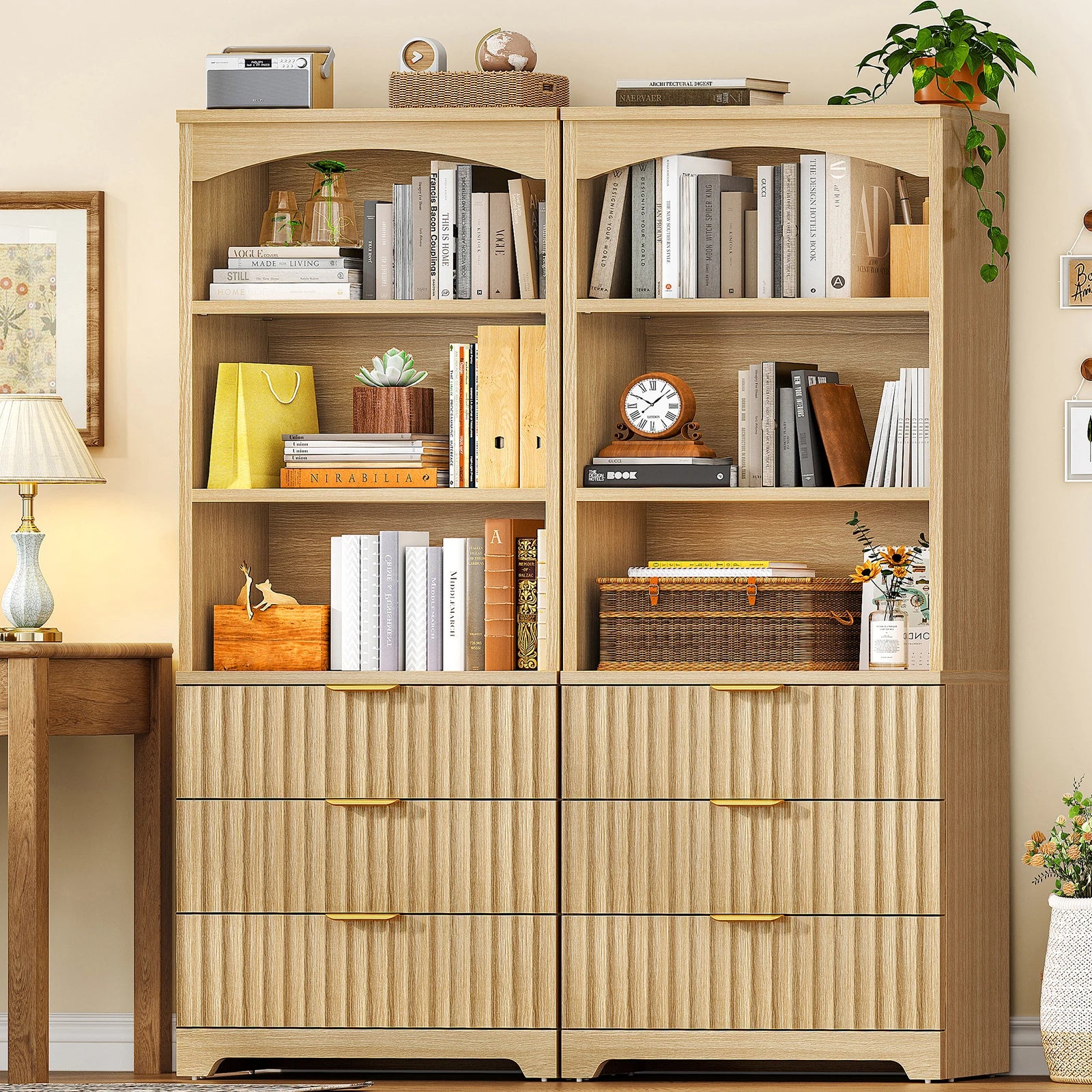 Tall Bookshelf, Bookshelves and Bookcases with Drawers