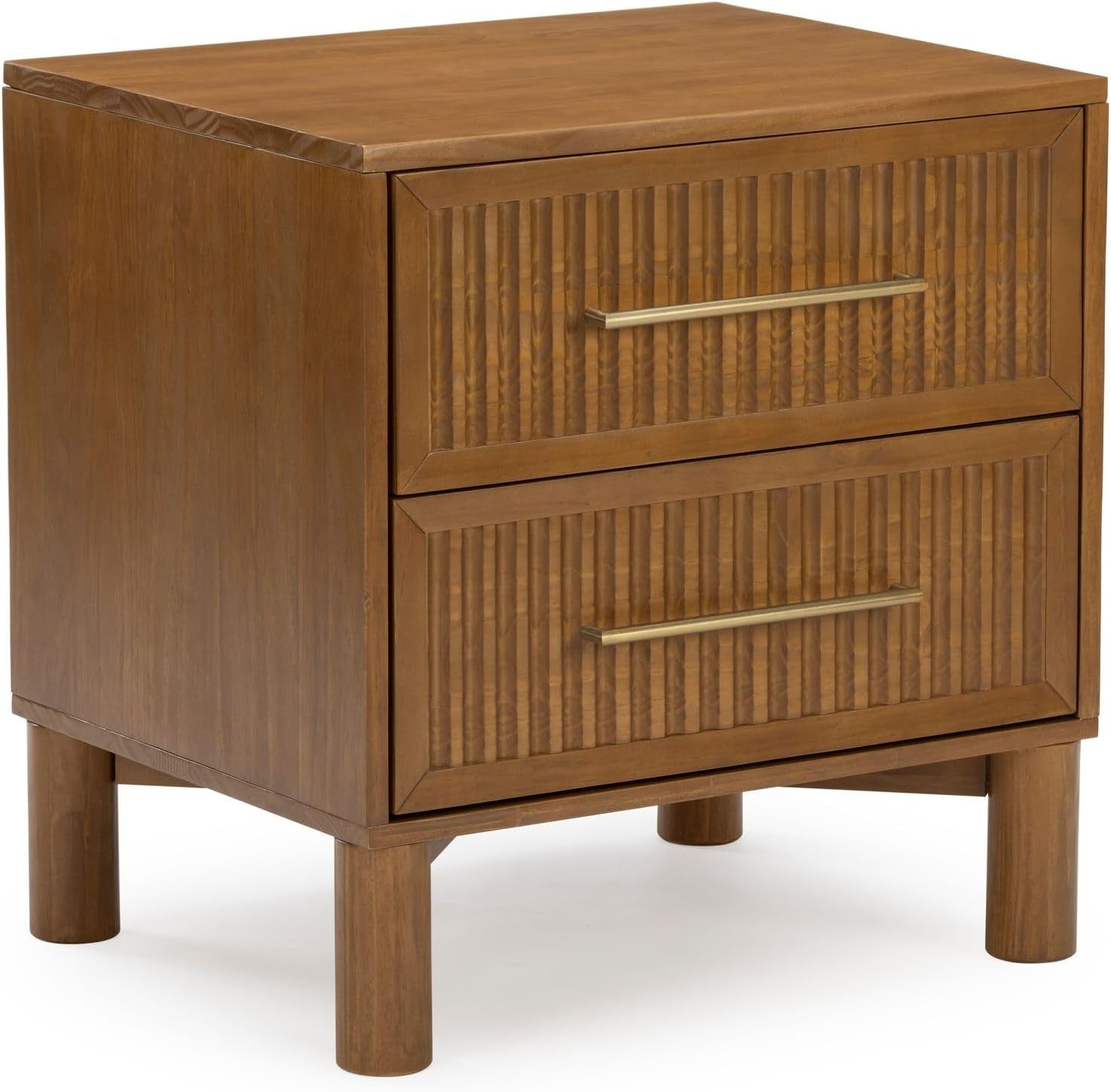 Sera 2-Drawer Nightstand, Pecan