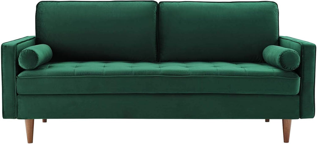 EEI-3764-GRN Valour Performance Velvet Sofa, Green