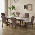 Upholstered dining chairs set of six