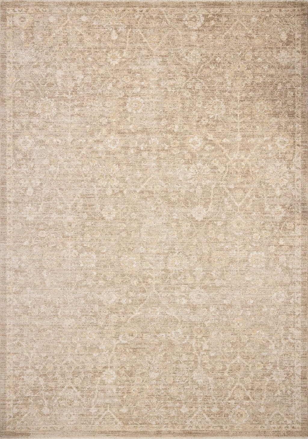 Loloi Chris Loves Julia Palma Bark/Natural 5'-3" X 7'-6" Area Rug | PLM-01 Approx. 5X7 Brown Living Room Dining Room Bedroom, Vintage Inspired, Contemporary, Traditional, Timeless, Area Rug