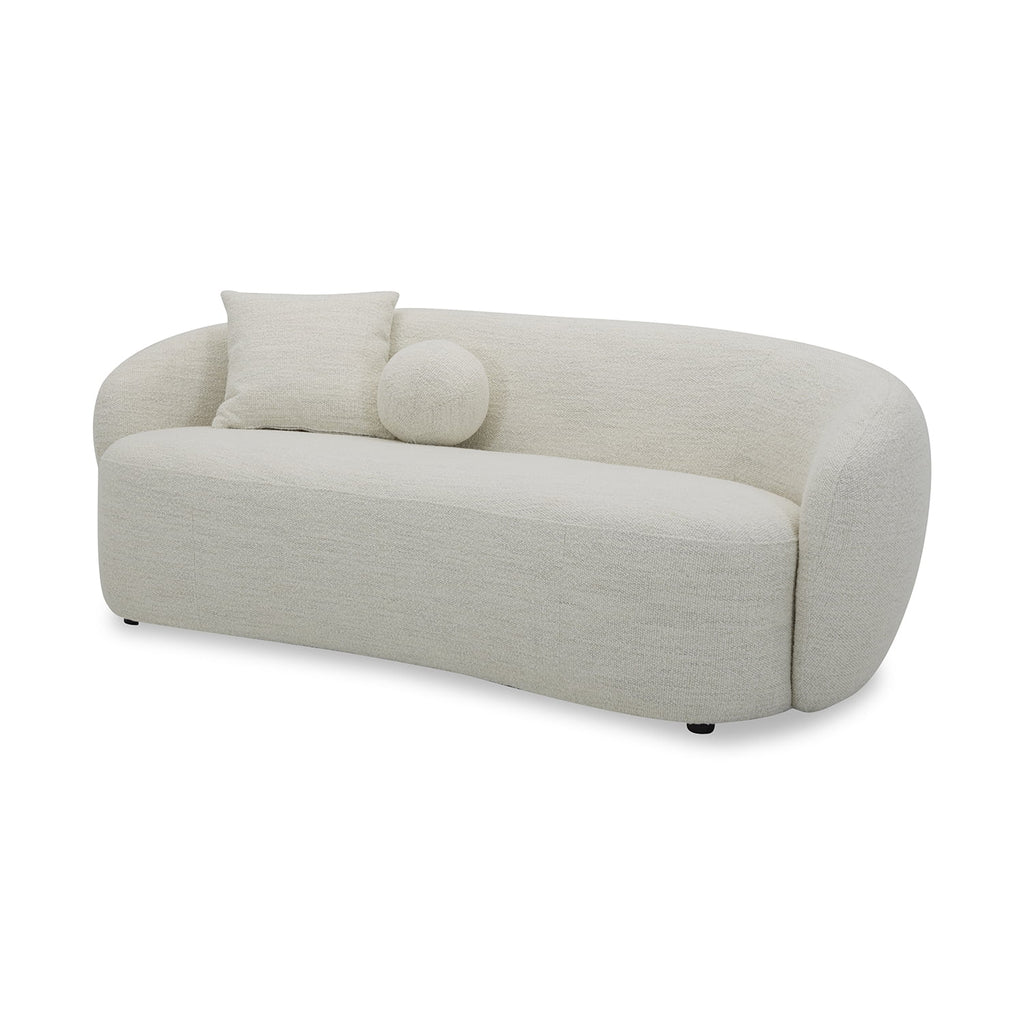 Ivory curved sofa
