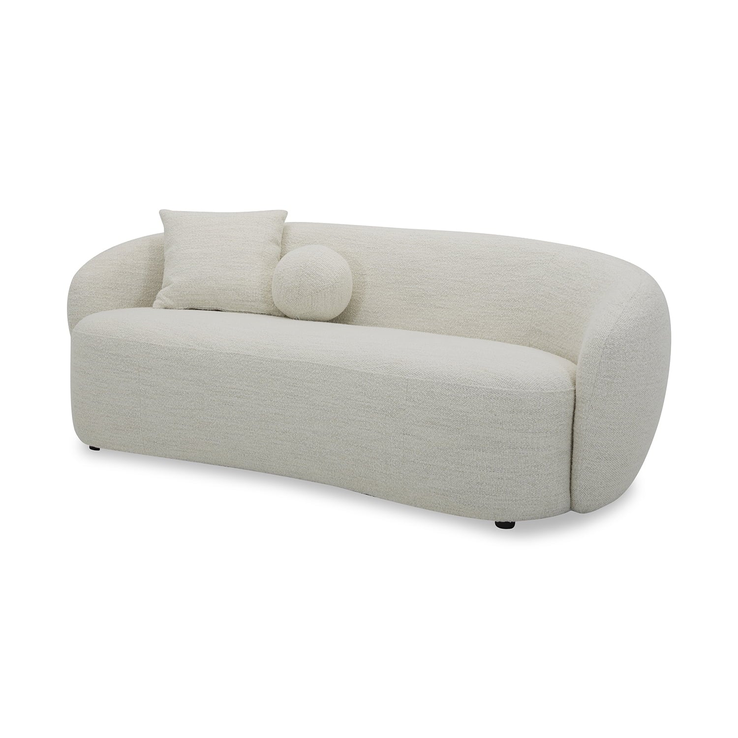 Ivory curved sofa