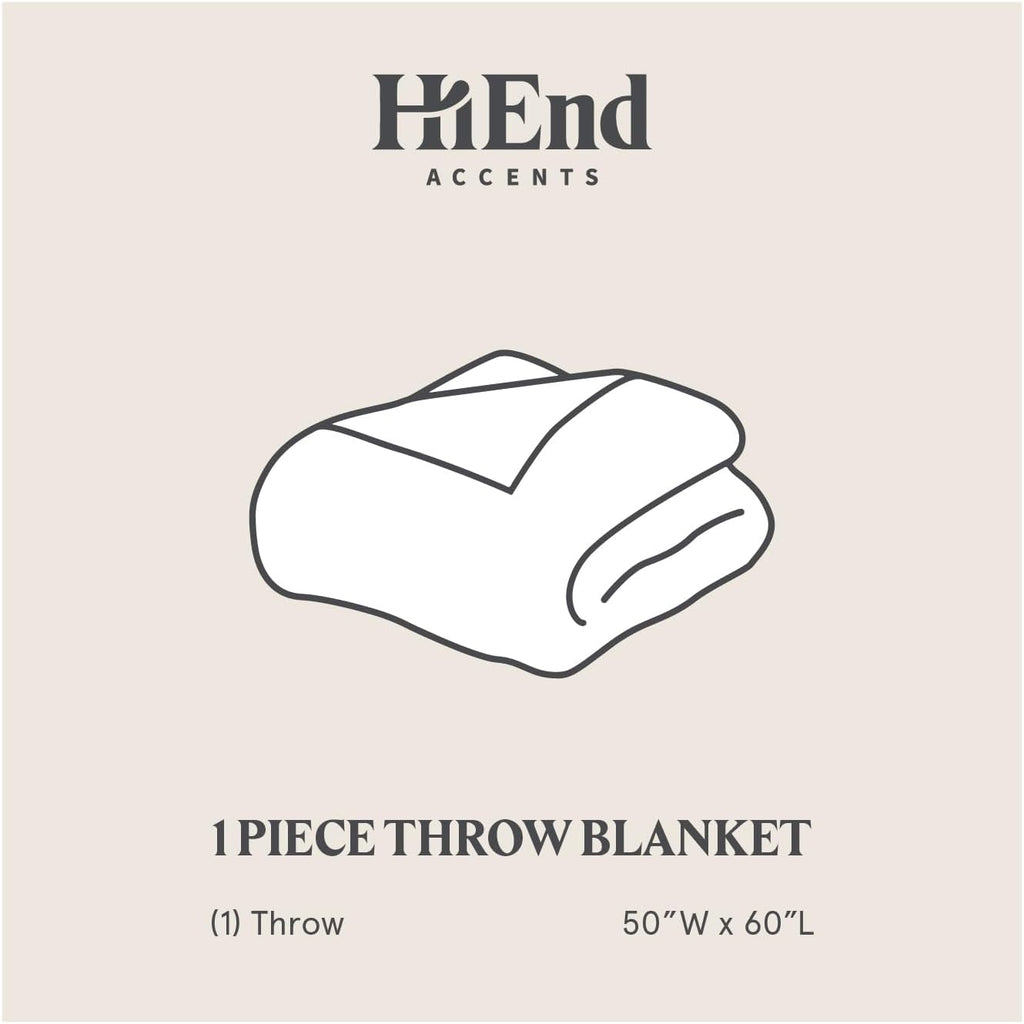 Hiend Accents Teddy Throw Blanket, 50X60 Inch, Dark Oak, Boucle Throw Blanket, Soft Cozy Classic Chic Casual Heavy Blanket, Modern Rustic Plush Comfy Warm Blanket for Bed, Sofa | Plush Woven Boucle, Soft Cozy Heavy Warm Blanket for Couch, Sofa, Bed, Moder