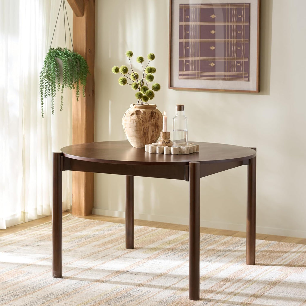 Walnut round dining table