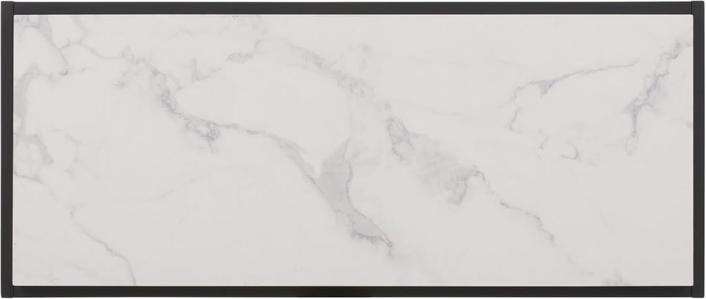 SAFAVIEH Home Collection Edgefield White Marble/Black Console Table
