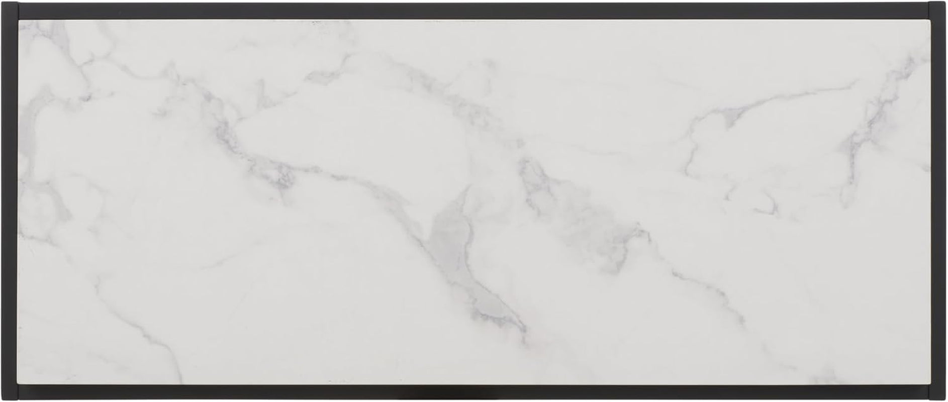 SAFAVIEH Home Collection Edgefield White Marble/Black Console Table