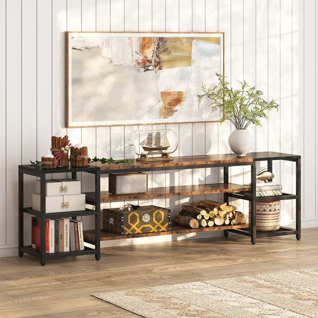 78 Inch TV Stand for Tvs up to 85 Inch, Media Entertainment Center Console Table, 3-Tier TV Console Table