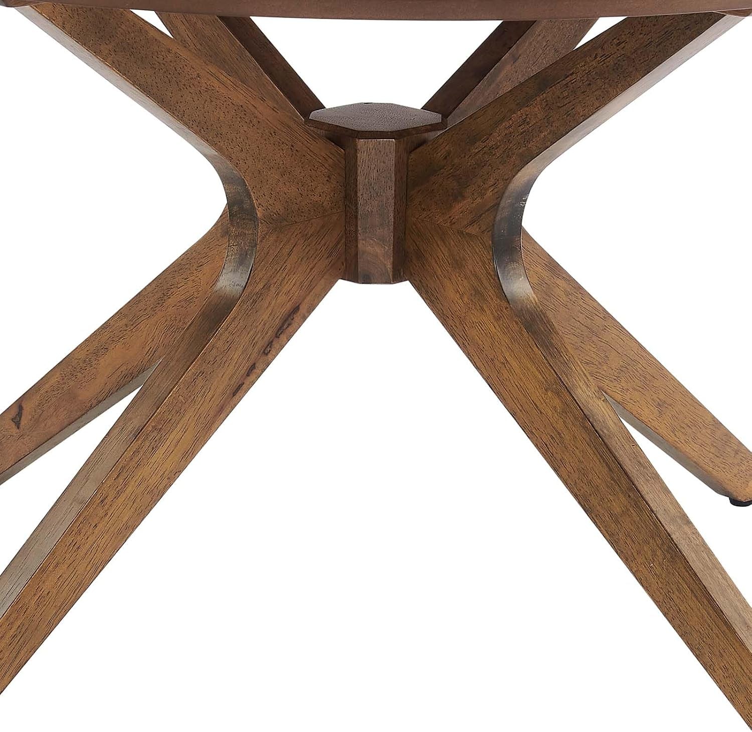 EEI-6557-WAL Crossroads round Wood Coffee Table, Walnut