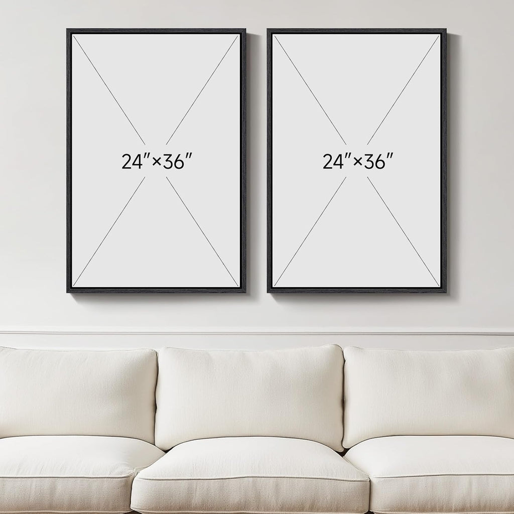 Black and white textured abstract framed wall art