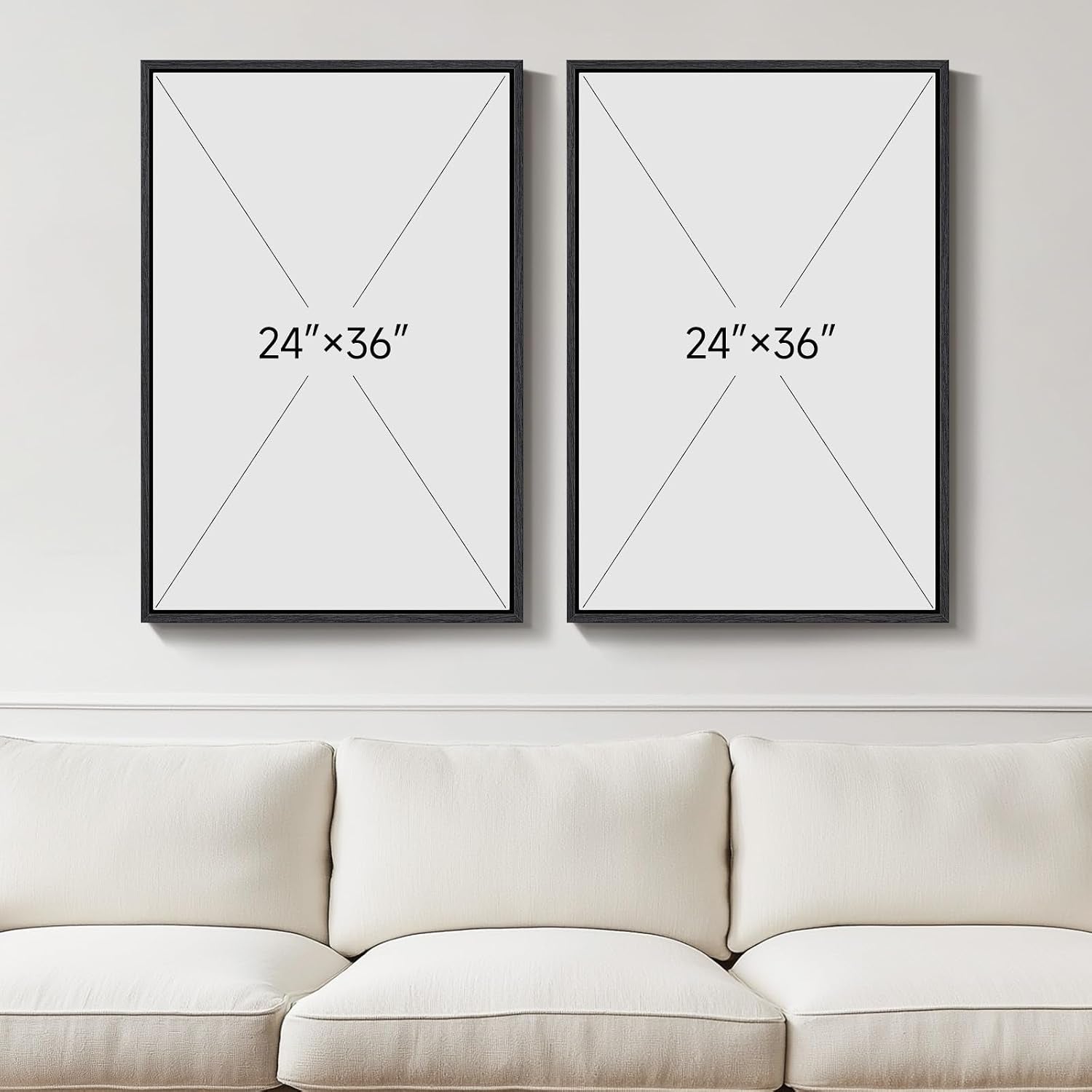 Black and white textured abstract framed wall art