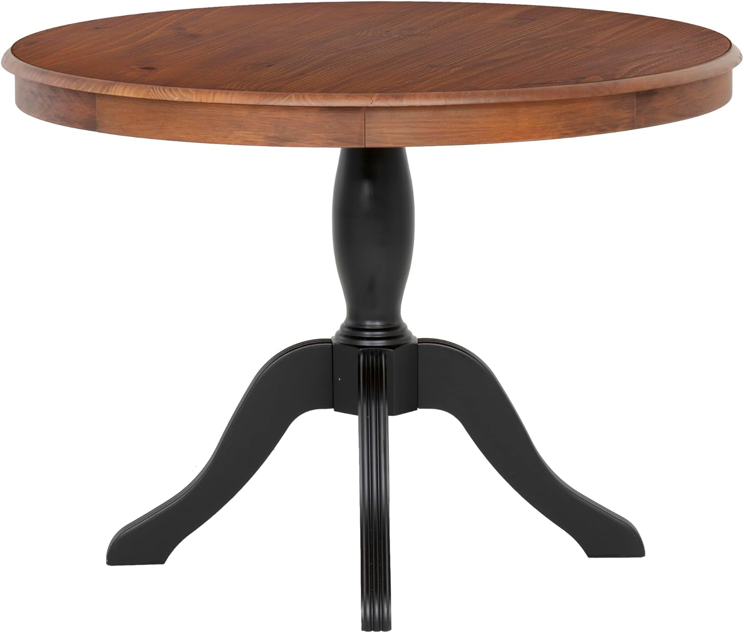 Harris Black and Walnut Pedestal round Dining Table