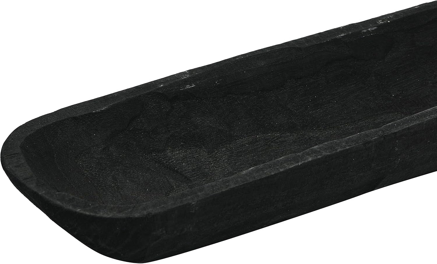 Creative Co-Op Decorative Paulownia Wood Bowl, Black