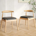 Dining Chairs Set of 2, Mid-Century Modern Kitchen & Dining Room Chairs with Solid Wood Legs, for Home