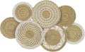 Wicker Wall Decor Set, Seagrass Woven Plates, Medium, Farmhouse | Natural Seagrass Plates That Are Flat and Light Enough for a Living Room or Bedroom Feature