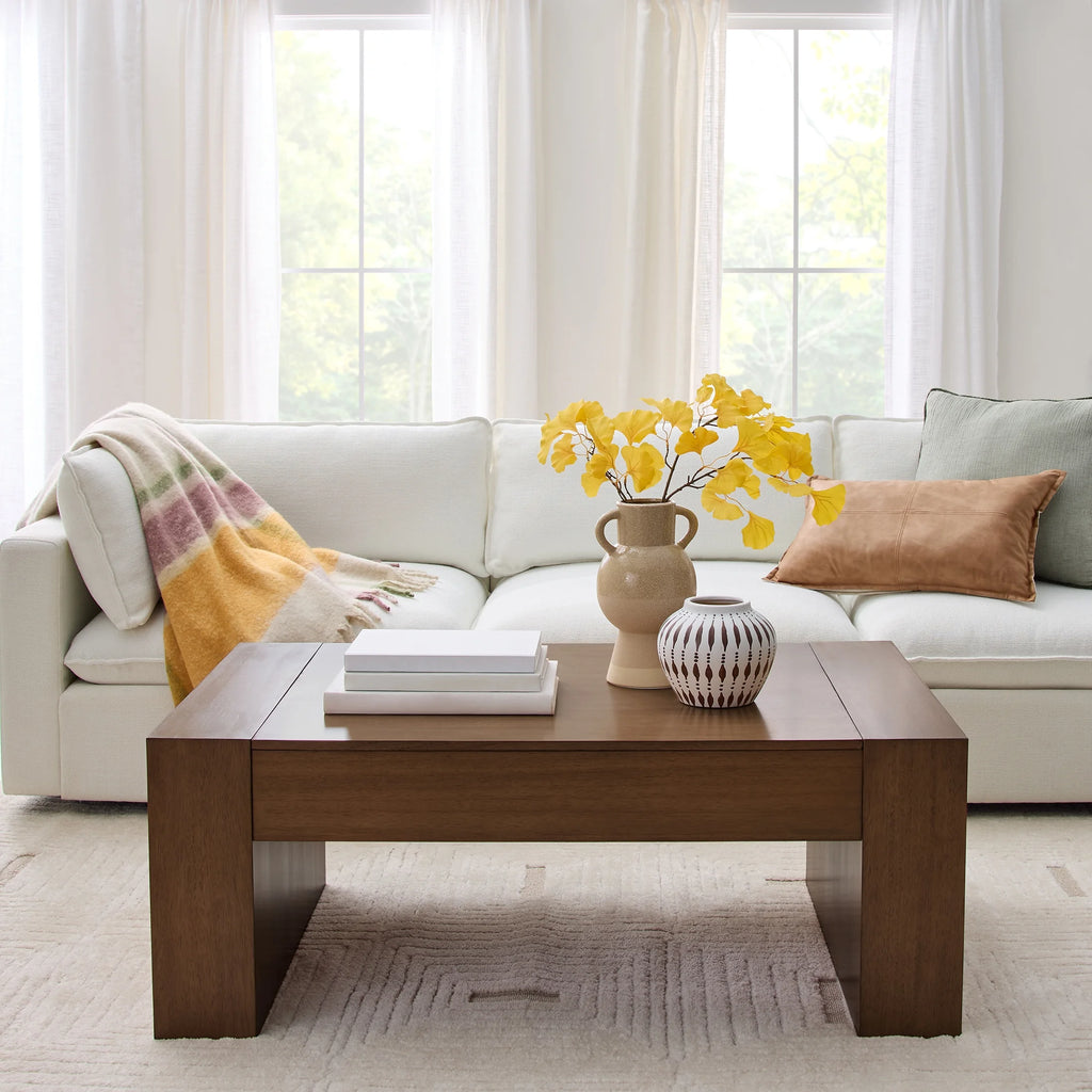 Ezra Oversized Coffee Table, Walnut