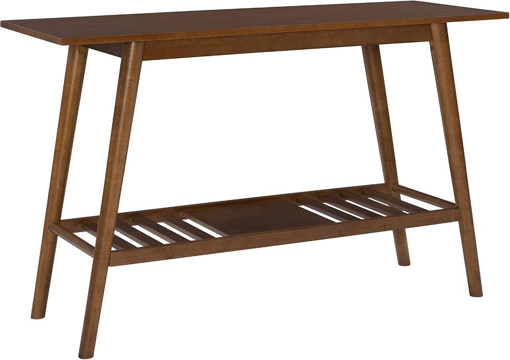 Melissa Mid-Century Modern Walnut Console Table