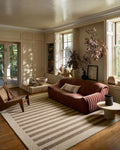 Loloi Leanne Ford Craven Oatmeal/Bark 7'-9" X 9'-9" Area Rug | CVN-05 Approx. 8X10 Beige Living Room Dining Room Bedroom, Classic, Organic, Hand-Tufted, Area Rug