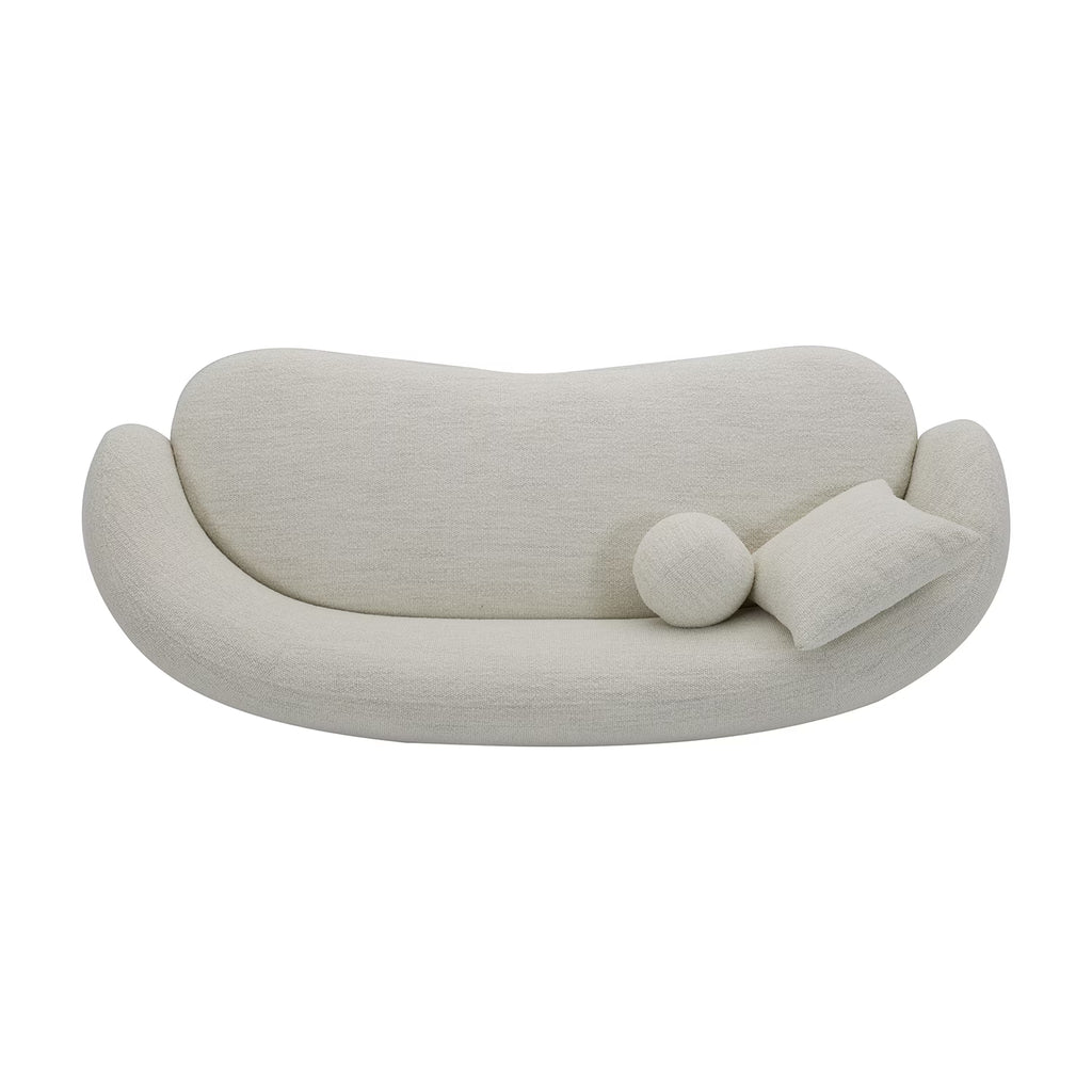 Ivory curved sofa
