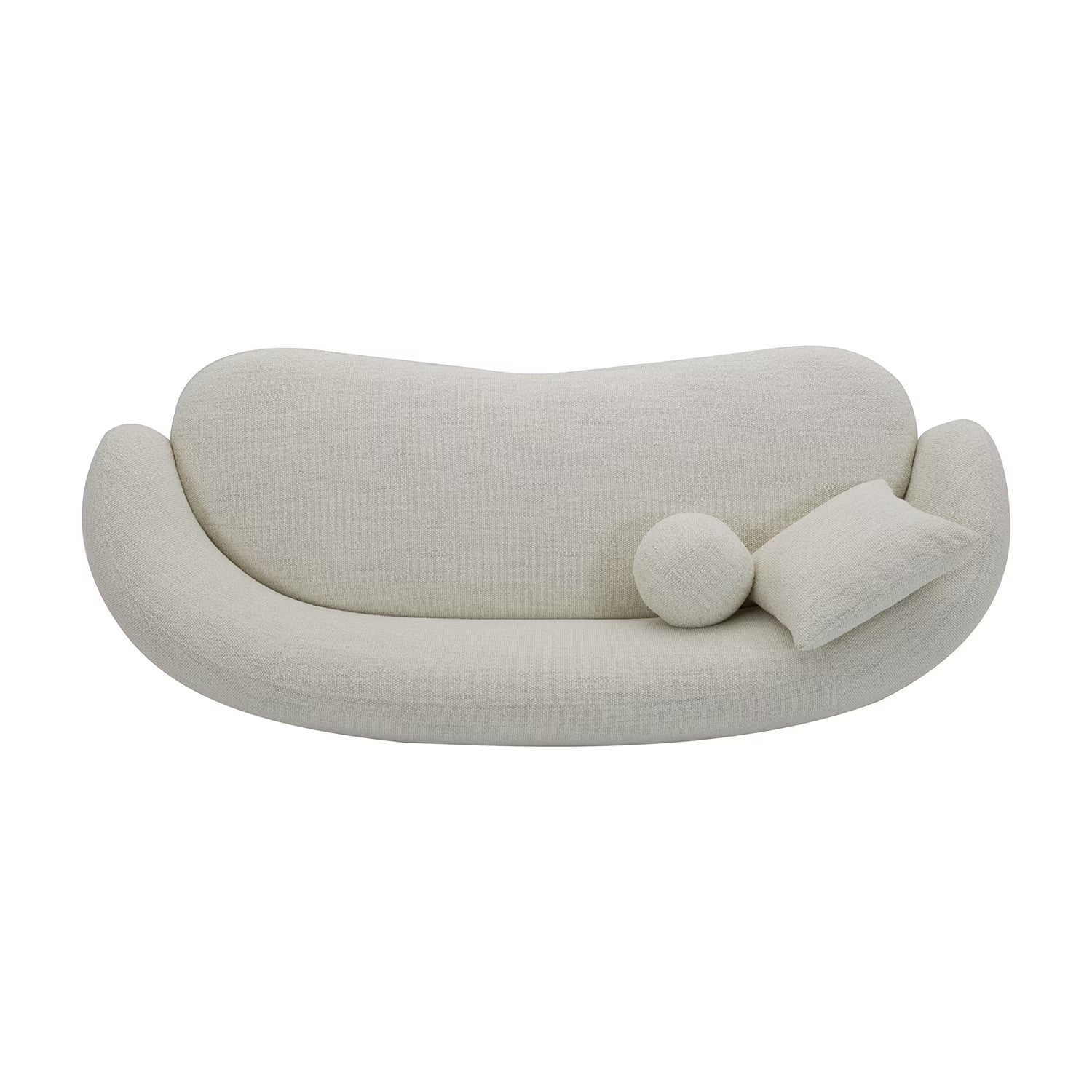 Ivory curved sofa
