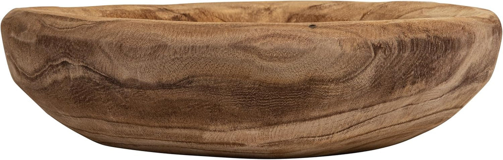 Creative Co-Op Decorative Paulownia Wood Bowl