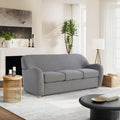 ® Jennifer 76" Sofa, Modern Style, Pocket Coil Comfort, Natural Wood Legs, Boucle Fabric, Gray