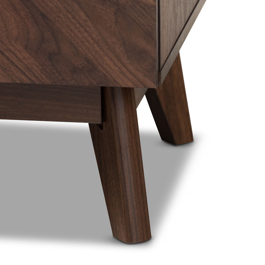 Hartman Mid-Century Modern Walnut Brown Finished Wood 6-Drawer Dresser