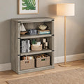 Farmhouse 3 Tier Open Bookcase - Tall Wood Bookshelf, Living Room Bedroom | Farmhouse 3-Tier Tall Open Bookcase - Sturdy 30" Wide Wood Bookshelf Display Shelves for Home Office Living Room Bedroom