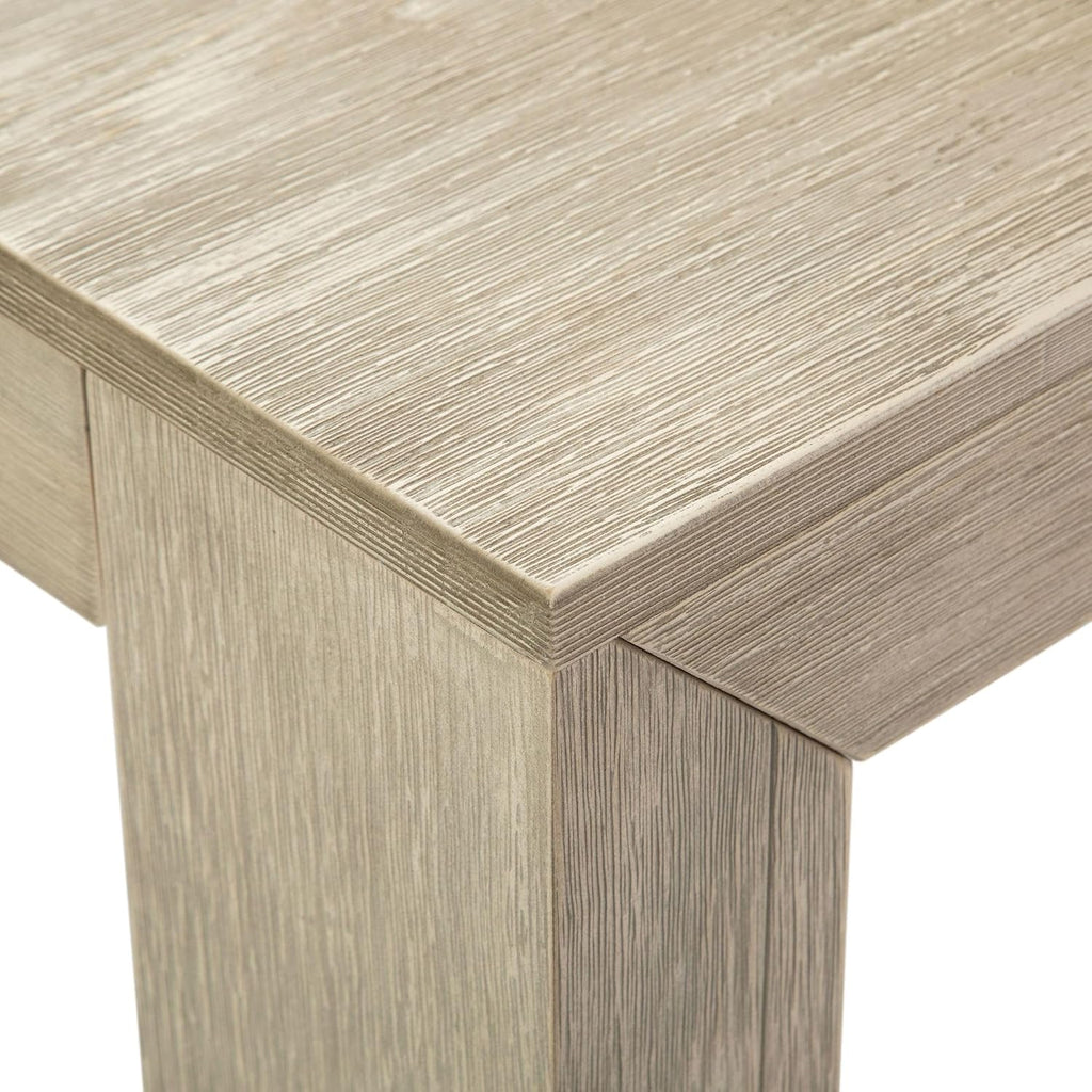 Modern 48 Inch Dining Table, Rectangular, Seashell Wirebrush | Non-Toxic Finishes, Versatile Design, Modern Design, Easy Assembly, Modern Style, Quick Setup, Solid Wood