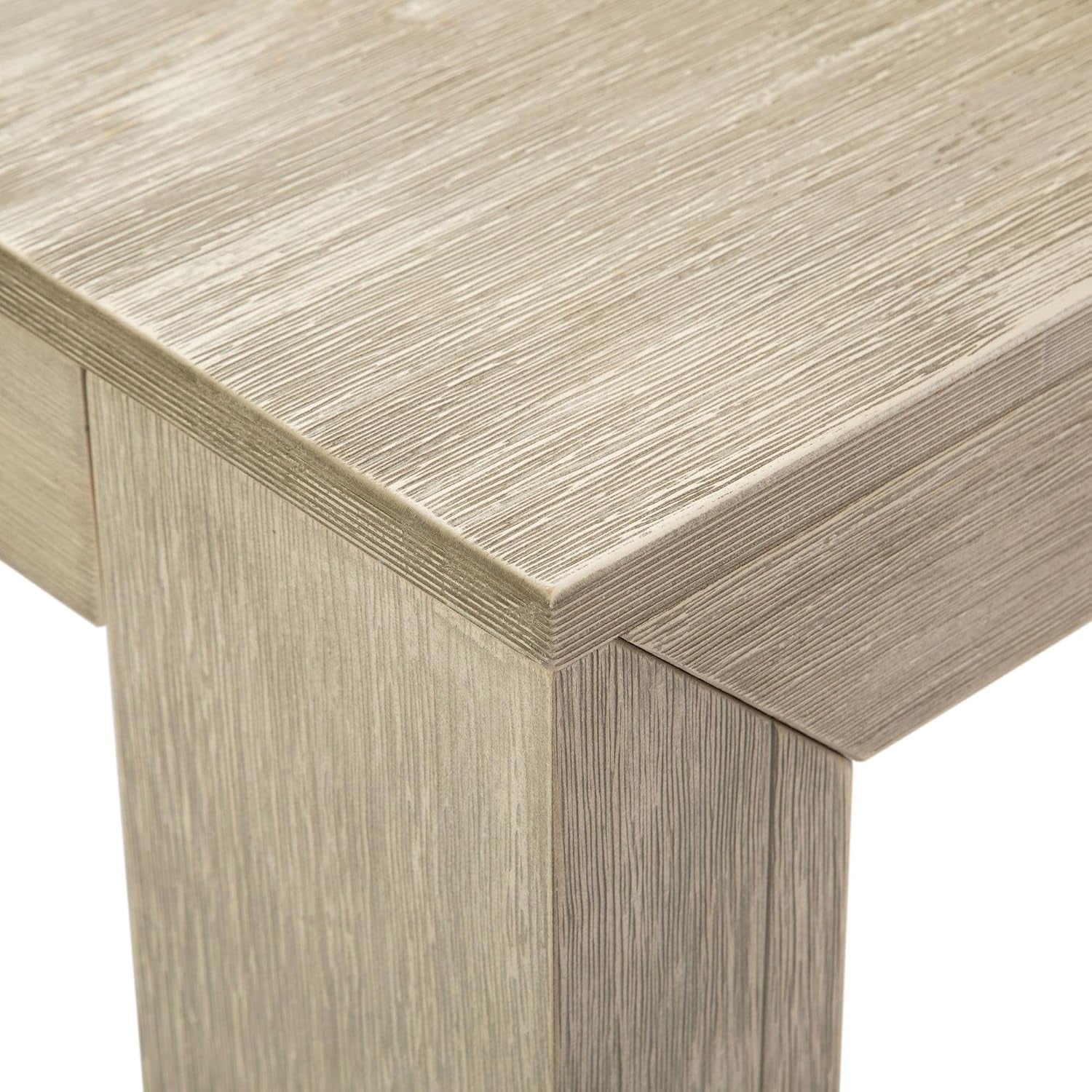 Modern 48 Inch Dining Table, Rectangular, Seashell Wirebrush | Non-Toxic Finishes, Versatile Design, Modern Design, Easy Assembly, Modern Style, Quick Setup, Solid Wood