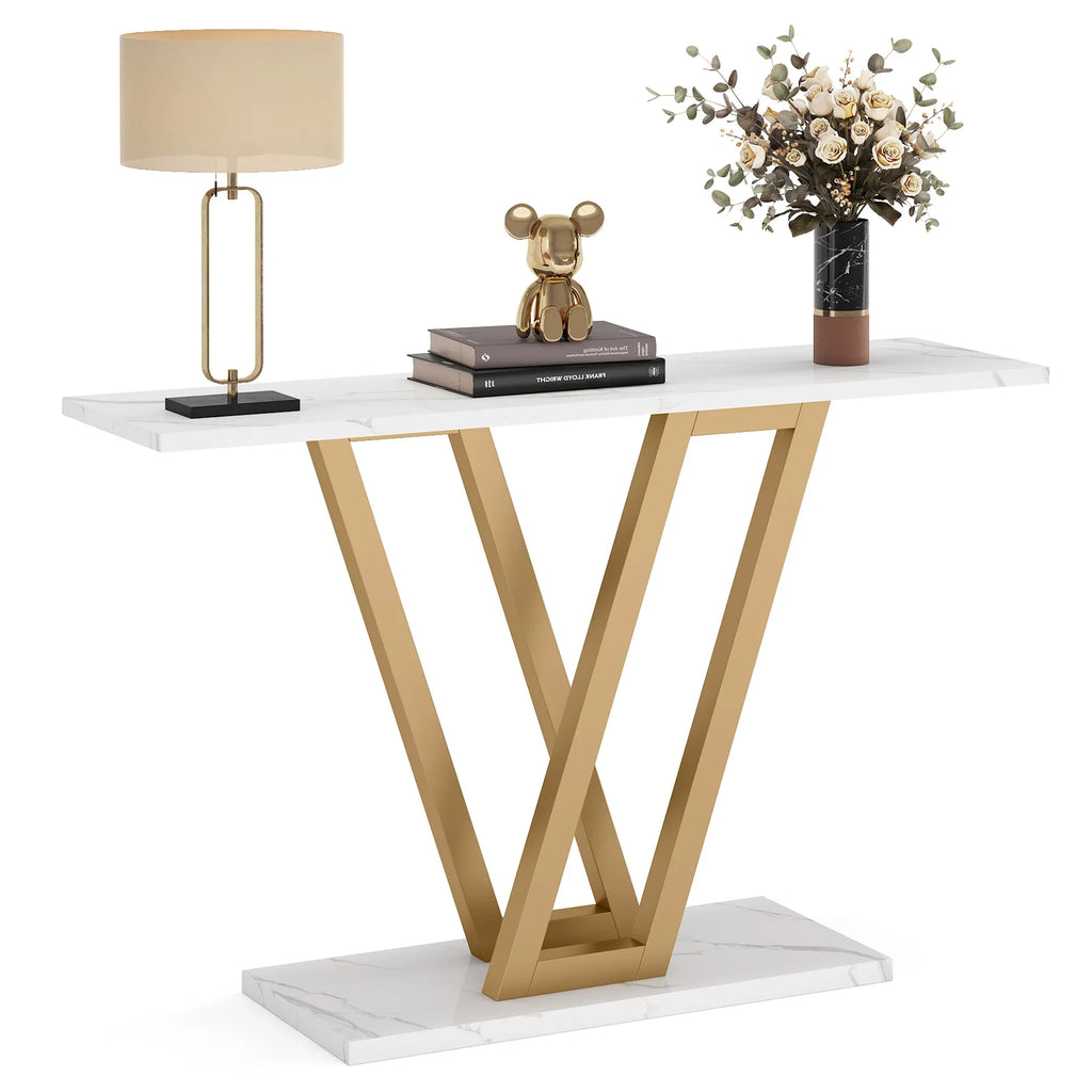 43 Inch Console Table Industrial Entryway Hallway Table Living Room Furniture