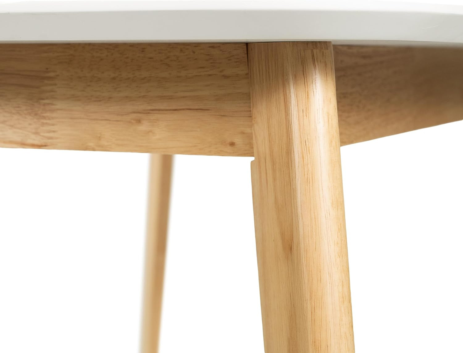 Natural oak dining table with white top