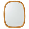 Soft Organic Wood Frame Wall Mirror, 24X30 Inch, Natural