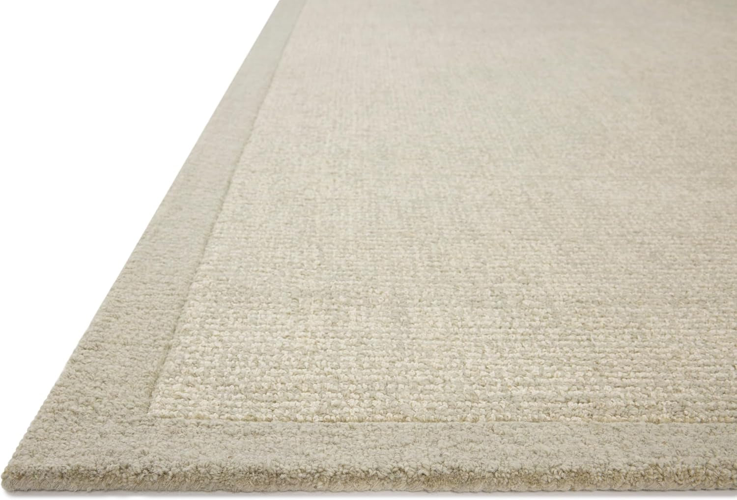 Loloi Magnolia Home Henley Ivory/Silver 5'-0" X 7'-6" Area Rug | Magnolia Home by Joanna Gaines HNY-01 Approx. 5X8 Ivory / White Living Room Dining Room Bedroom, Contemporary, Area Rug