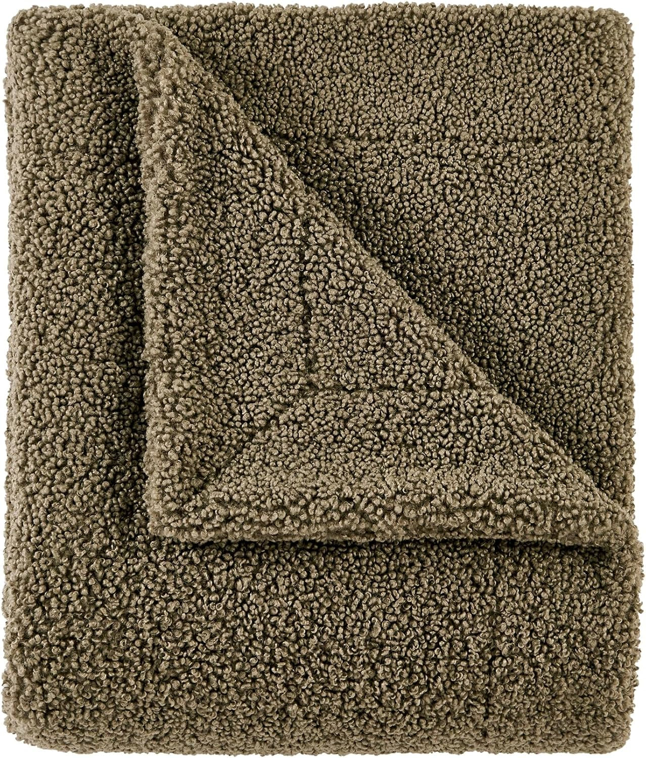 Hiend Accents Teddy Throw Blanket, 50X60 Inch, Dark Oak, Boucle Throw Blanket, Soft Cozy Classic Chic Casual Heavy Blanket, Modern Rustic Plush Comfy Warm Blanket for Bed, Sofa | Plush Woven Boucle, Soft Cozy Heavy Warm Blanket for Couch, Sofa, Bed, Moder