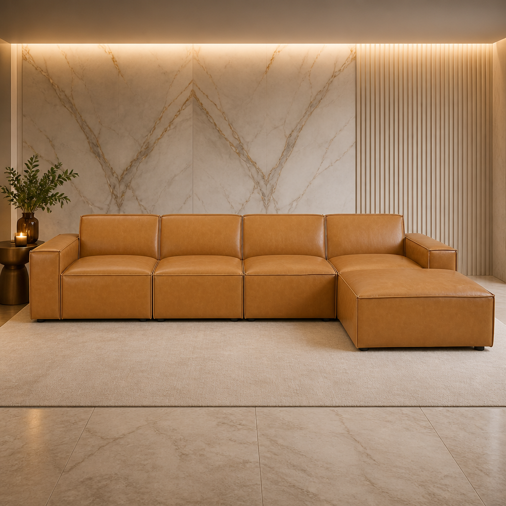 Restore Vegan Leather Sectional Sofa — hero image 1