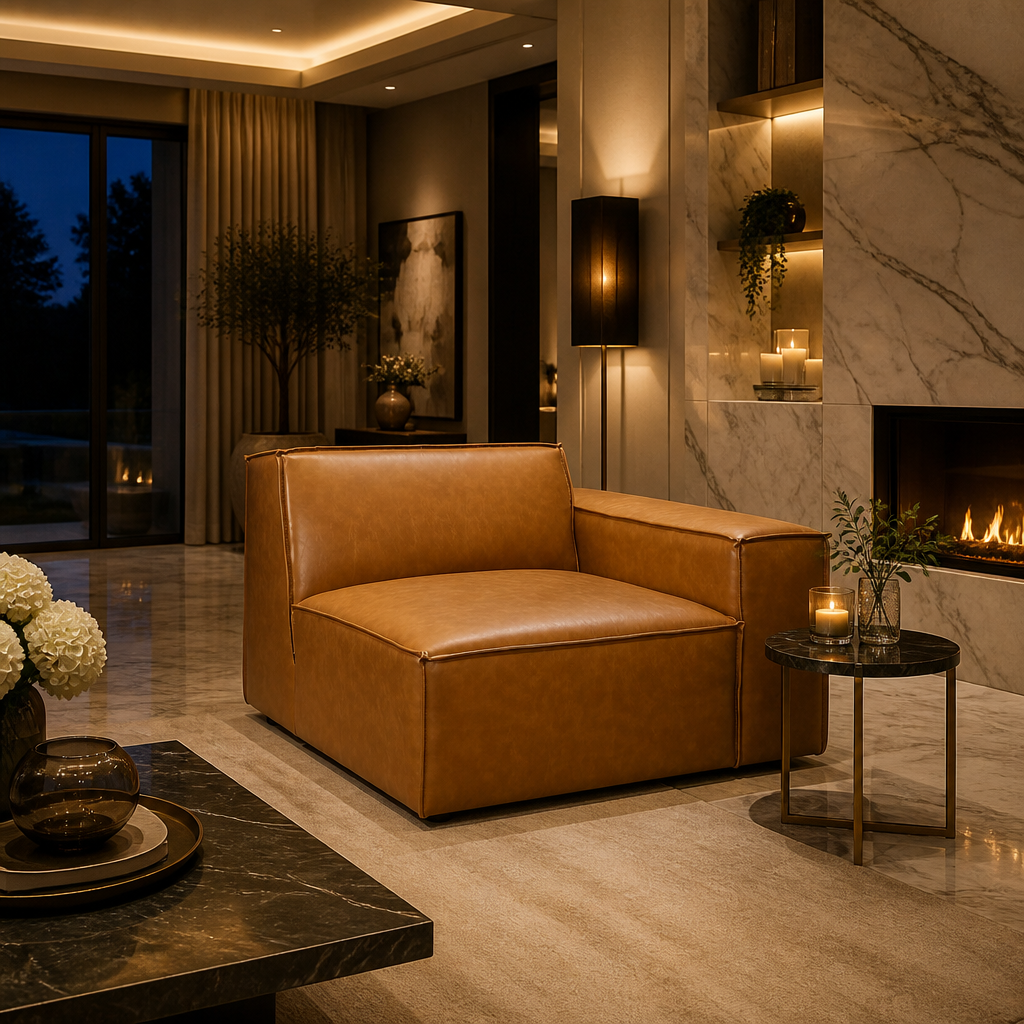 Restore Vegan Leather Sectional Sofa — lifestyle image 4