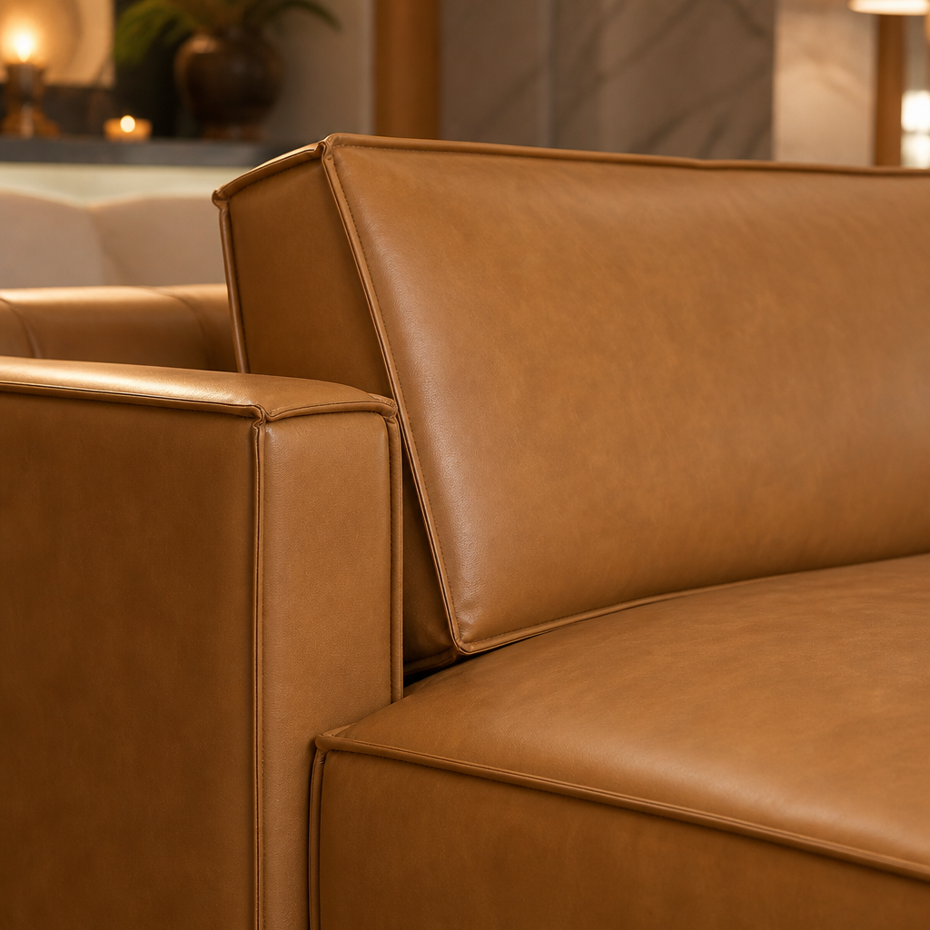 Restore Vegan Leather Sectional Sofa — lifestyle image 5