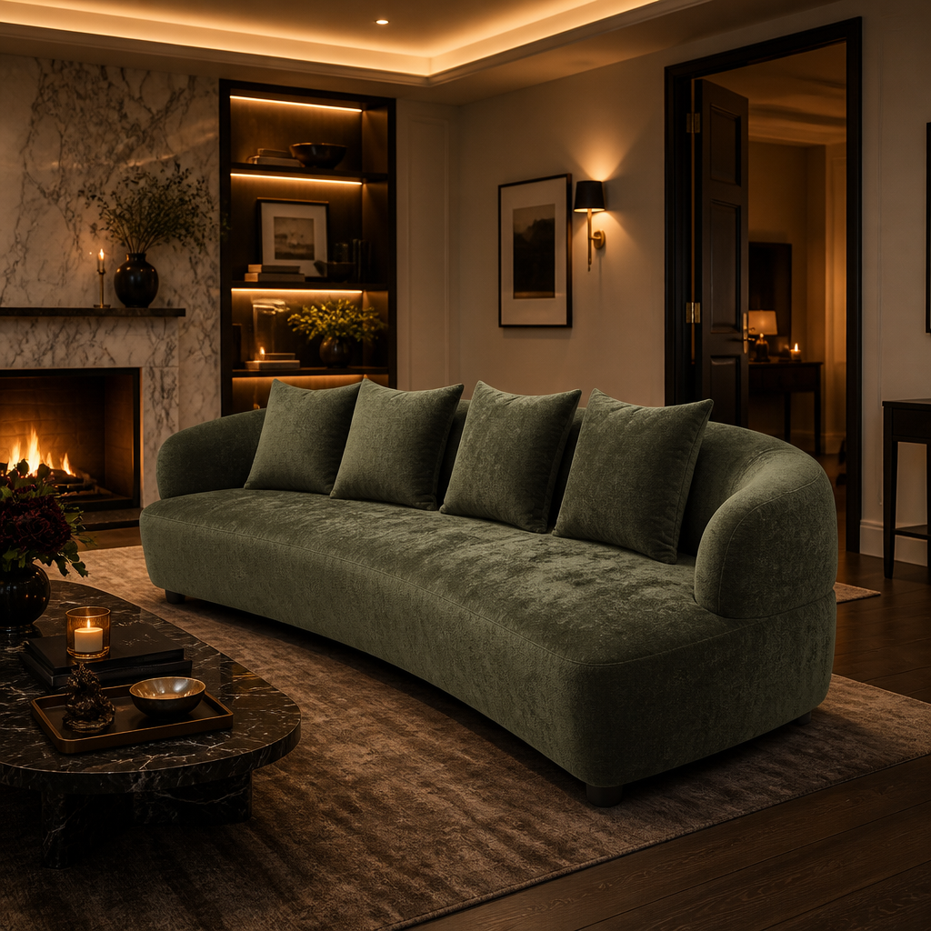 Verandah Mid-Century Chenille Sofa — Oak & Hour lifestyle image 3