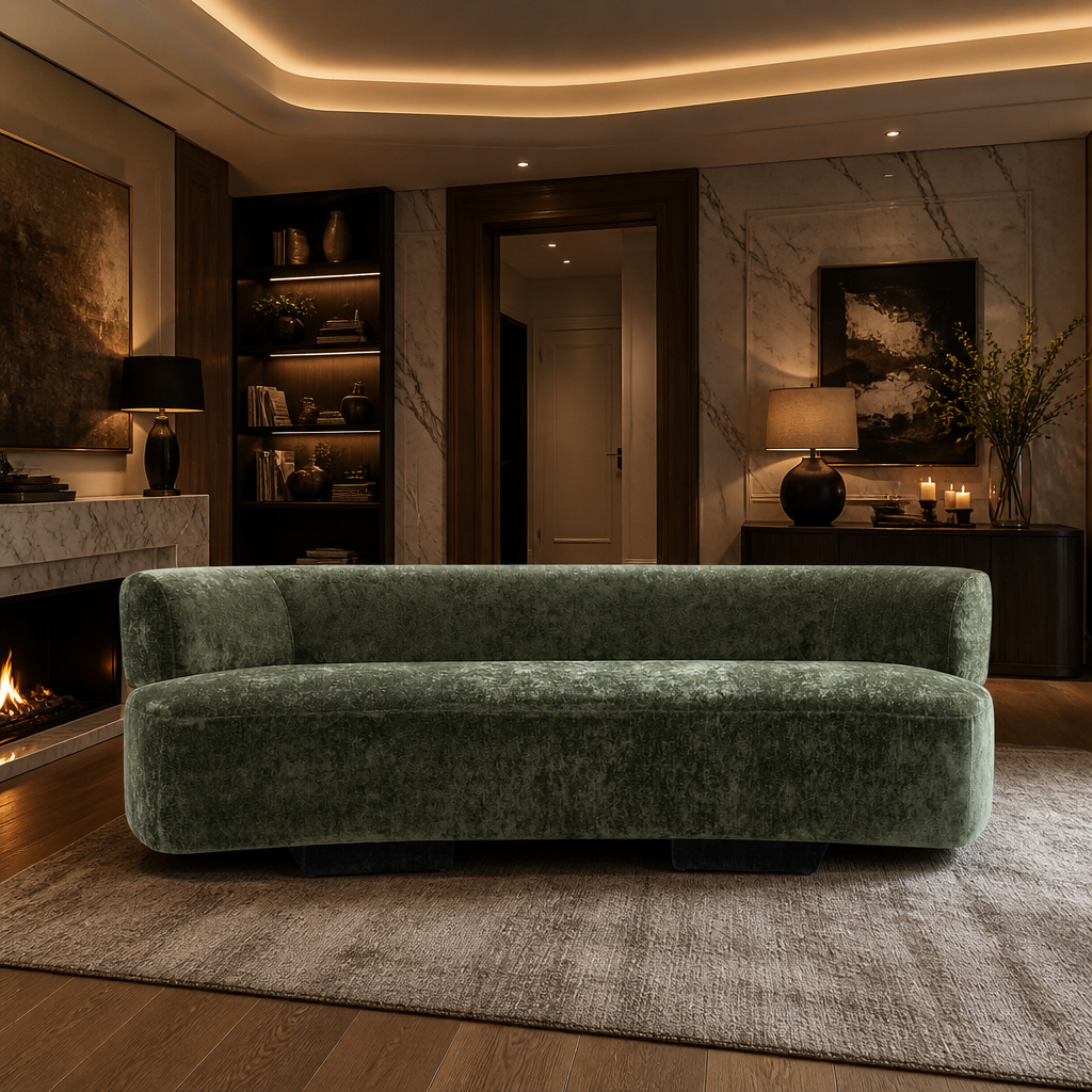 Verandah Mid-Century Chenille Sofa — Oak & Hour lifestyle image 5