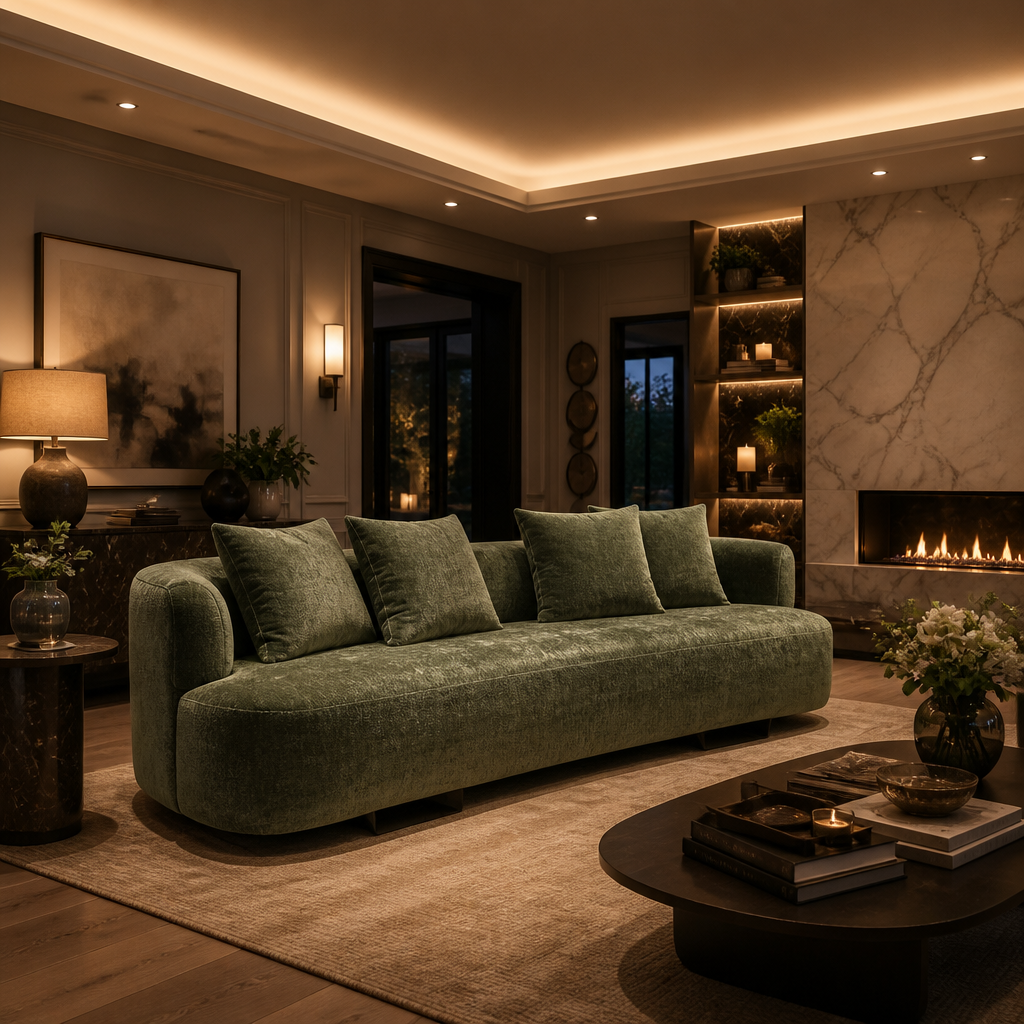 Verandah Mid-Century Chenille Sofa — Oak & Hour lifestyle image 6