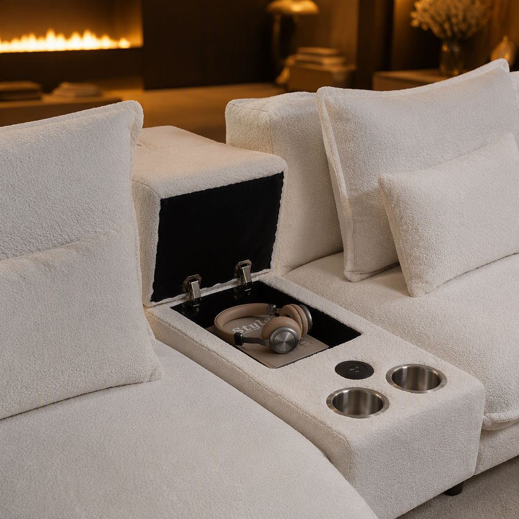 White Cloud Chenille Sofa lifestyle image 3
