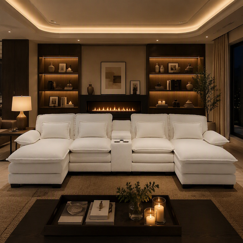 White Cloud Chenille Sofa lifestyle image 5