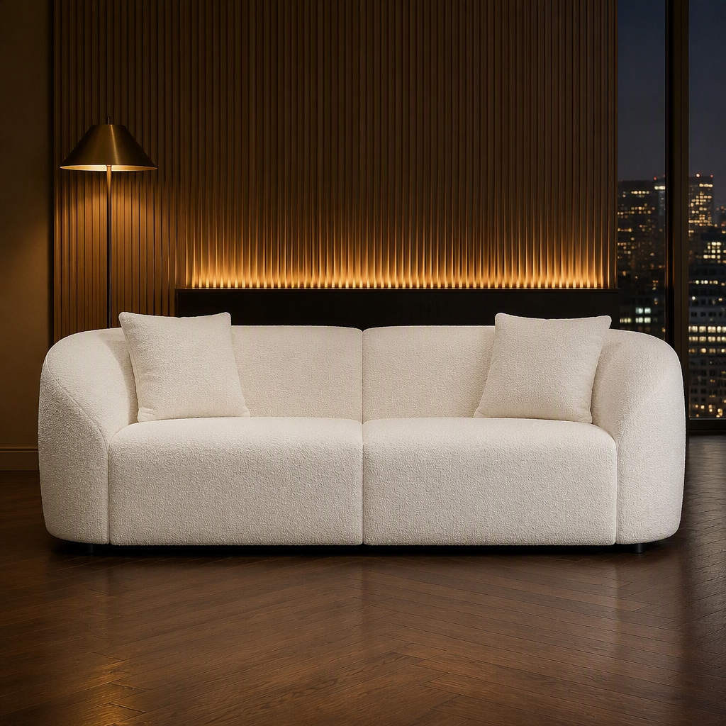 Sabbo Boucle Sofa lifestyle view 1