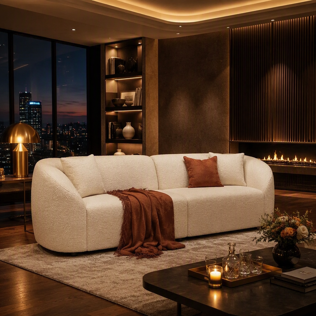 Sabbo Boucle Sofa lifestyle view 2