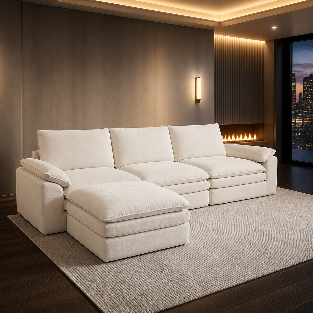Summer Fabric Sofa lifestyle view 1
