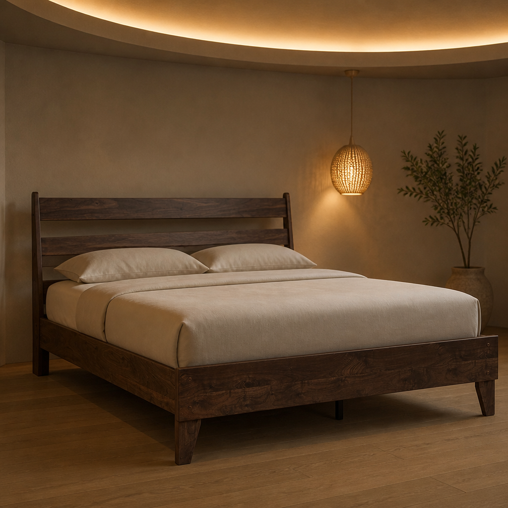 Signature Wood Bed Frame — hero image 1