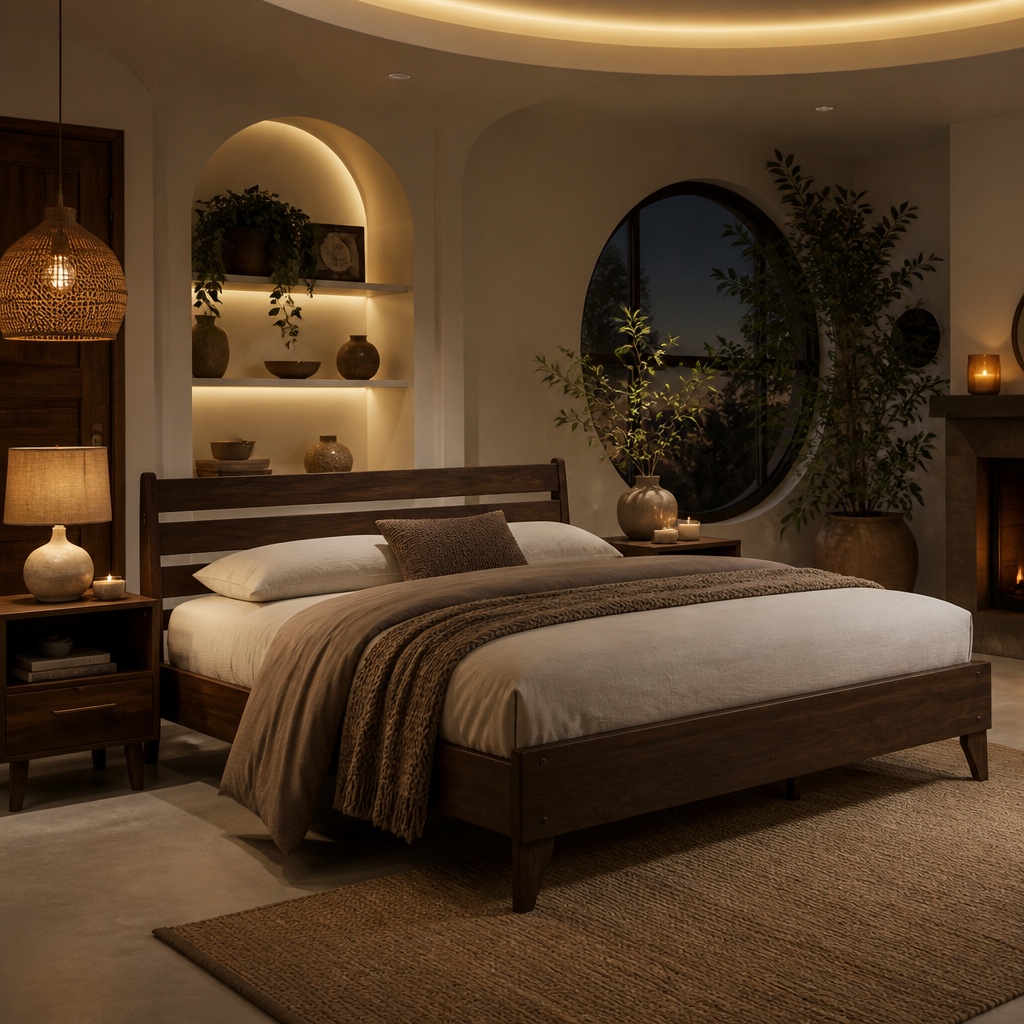 Signature Wood Bed Frame — lifestyle image 2